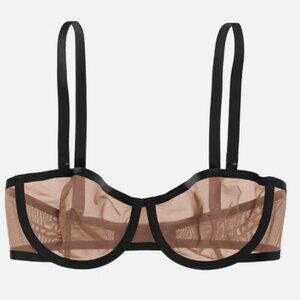 CUUP The Balconette - Mesh, Taupe/Black - 34D